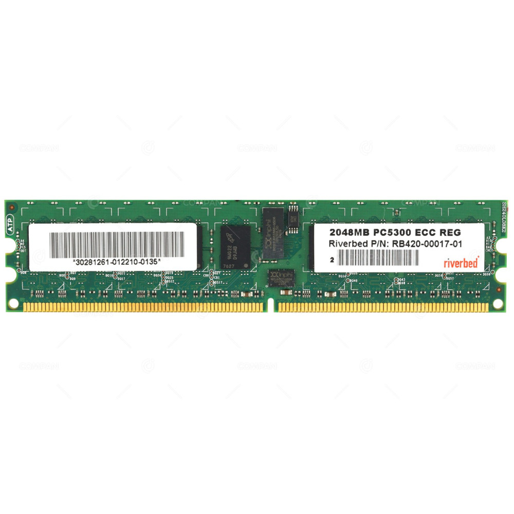 RB420-00017-01  RIVERBED DDR2 SDRAM 2GB 2RX8 PC2-5300 667MHZ RDIMM CL5