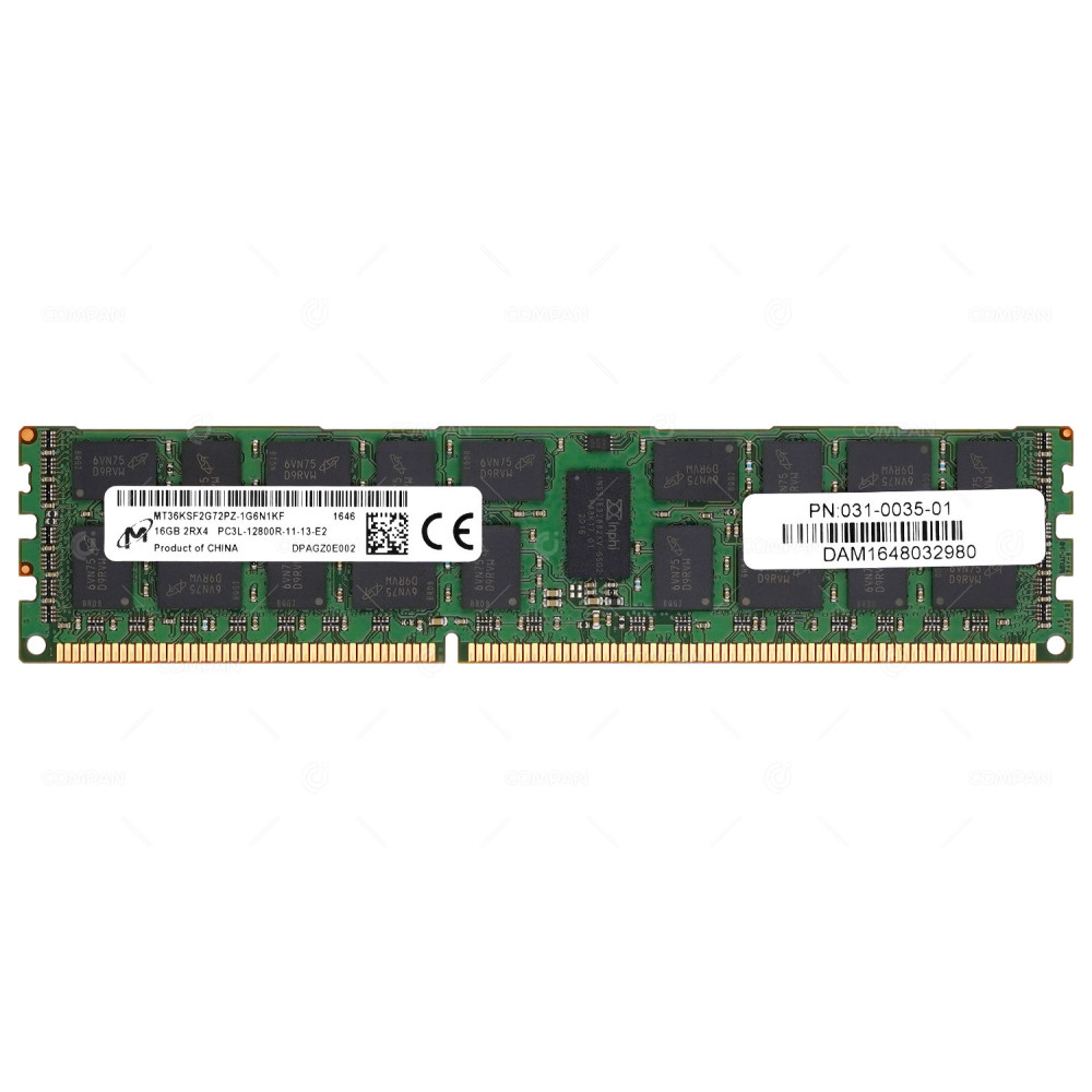 031-0035-01  EMC DDR3 16GB 2RX4 PC3L-12800 1600MHZ RDIMM CL11