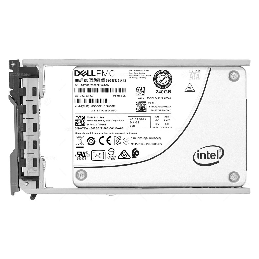 T1WH8  DELL 240GB 6G SATA SSD 2.5 SFF G11 G12 G13