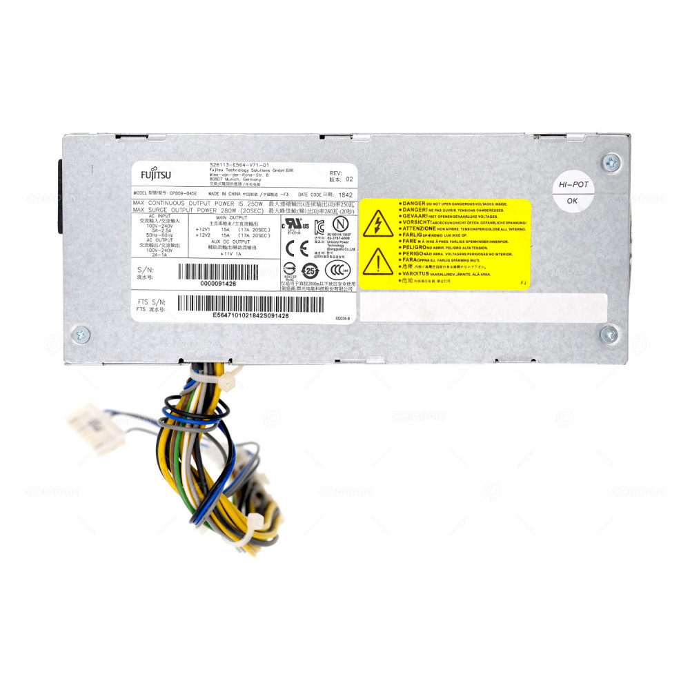S26113-E564-V71-01  FUJITSU POWER SUPPLY 280W 240V FOR TX1320 M3