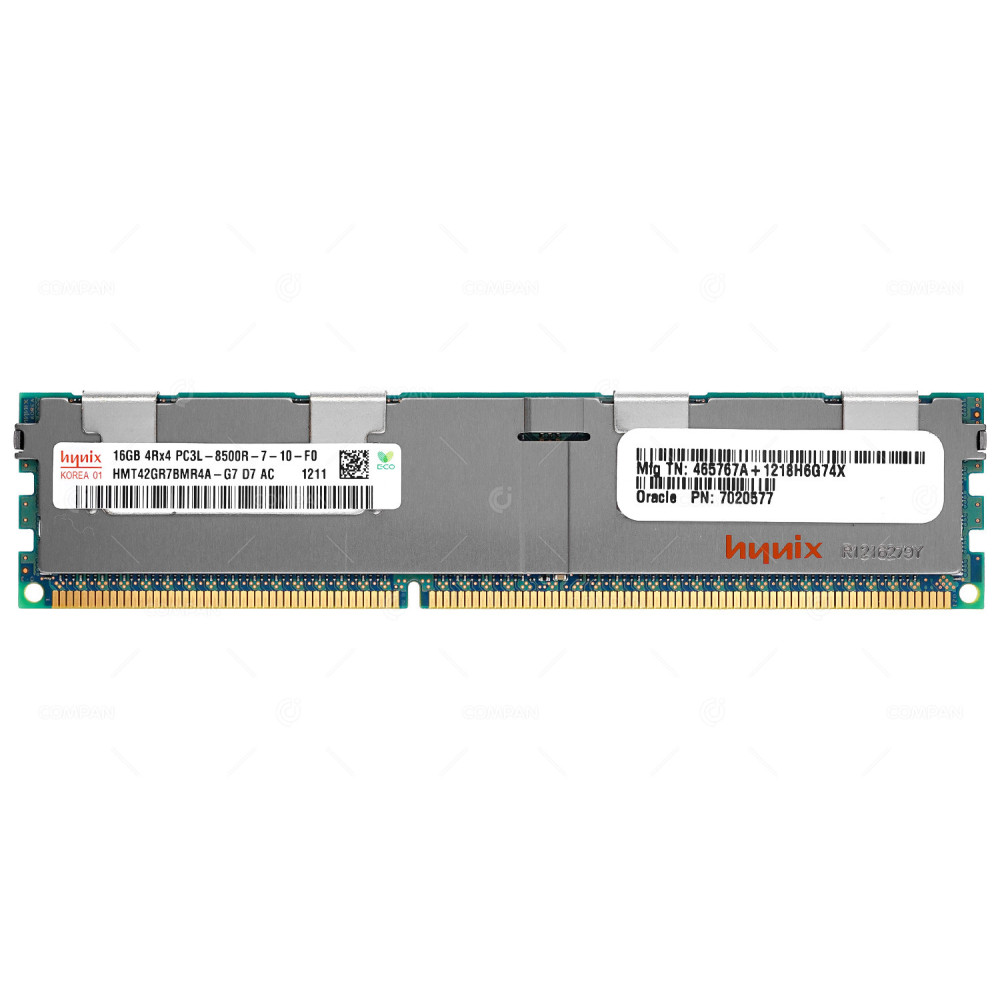 7020577  SUN ORACLE DDR3 SDRAM 16GB 24RX PC3-8500 1066MHZ RDIMM CL7