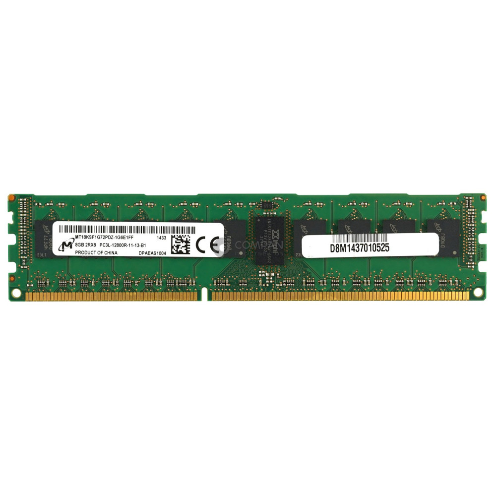 MT18KSF1G72PDZ-1G6E1 MICRON DDR3L SDRAM 8GB 2RX8 PC3L-12800 1600MHZ RDIMM CL11