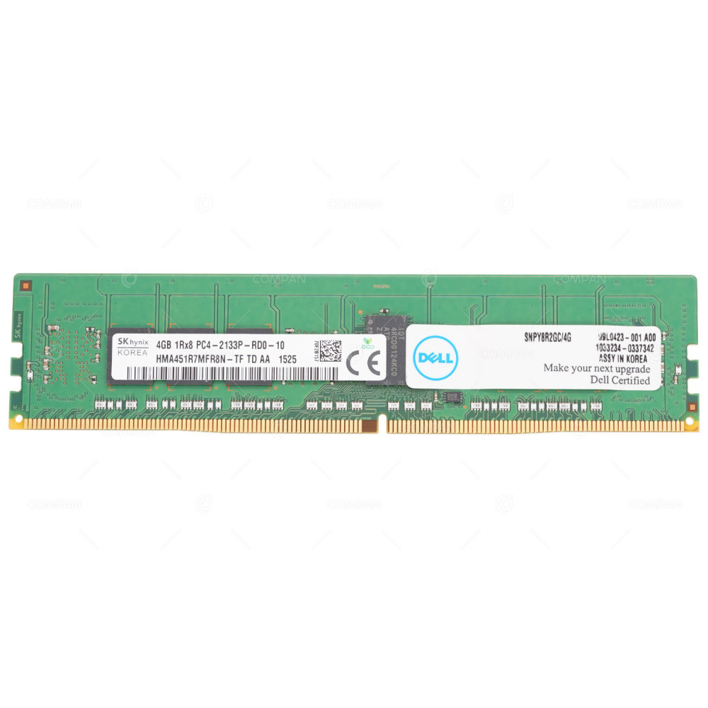 SNPY8R2GC-4G  DELL DDR4 SDRAM 4GB 1RX8 PC4-17000 2133MHZ RDIMM CL15