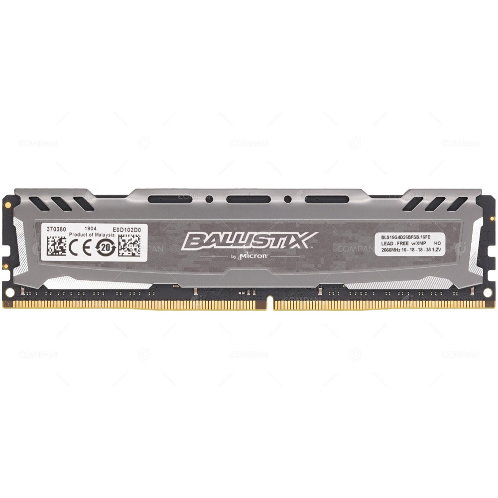 BLS16G4D26BFSB.16FBD  BALLISTIX DDR4 SDRAM 16GB PC4-21300 2666MHZ UDIMM CL16