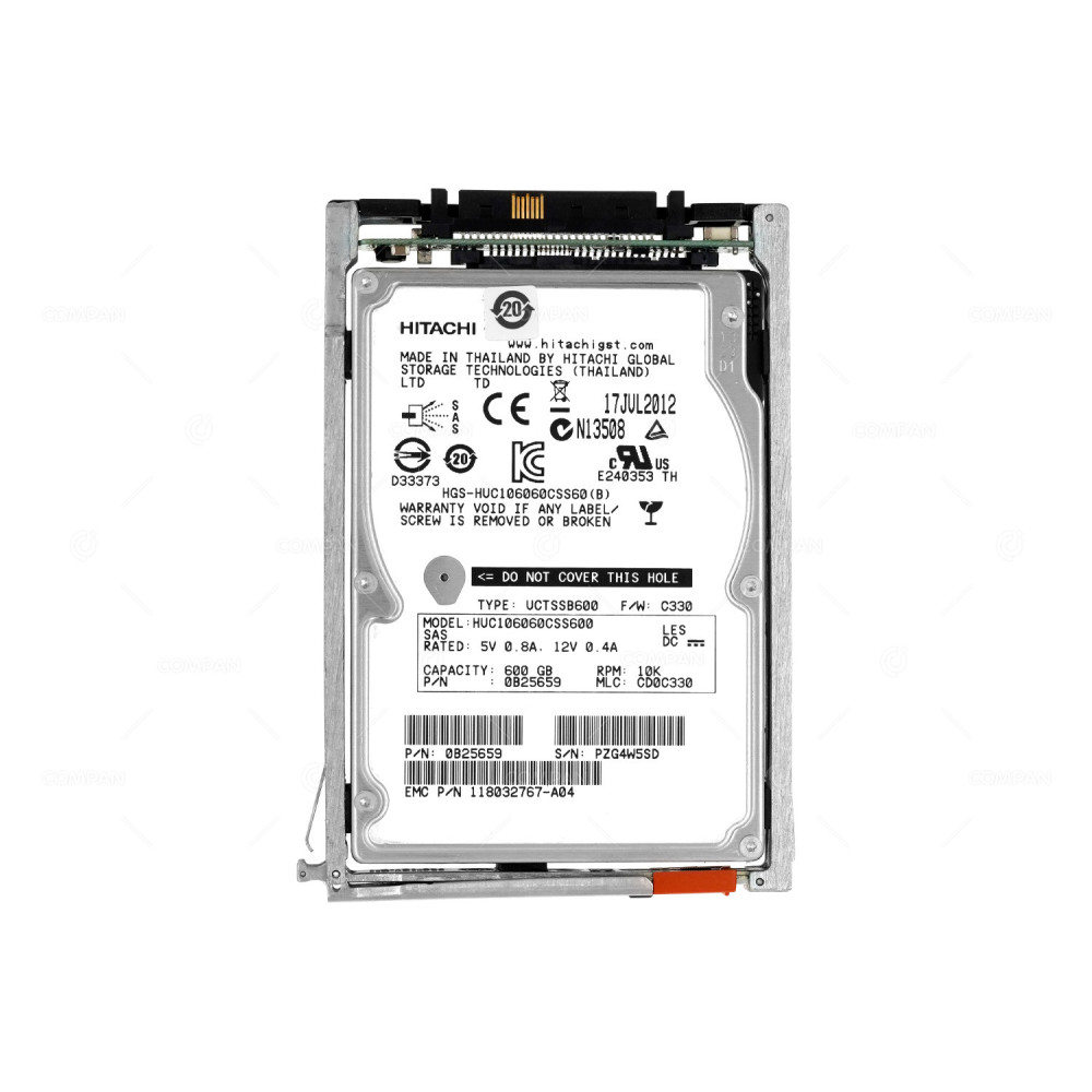 005049250 EMC 600GB HDD 10K SAS 6G 2.5" LFF HOT-SWAP FOR EMC VNX