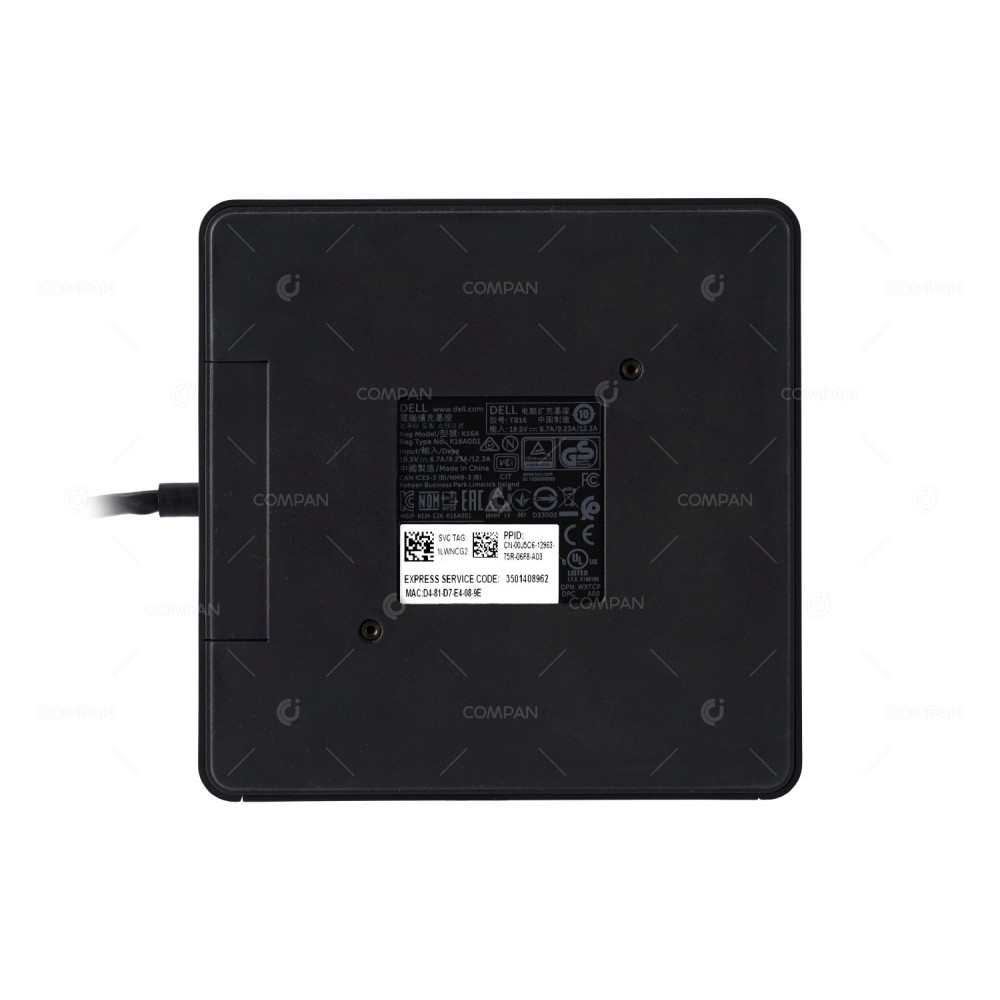 0J5C6 DELL THUNDERBOLT DOCK USB TYPE-C DOCKING STATION 19.5V 6.7A/9.23A/12.3A  00J5C6, TB16, K16A