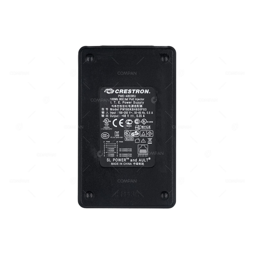 PWE-4803RU CRESTRON 48V 0.35A POE INJECTOR PW180KB4800F03