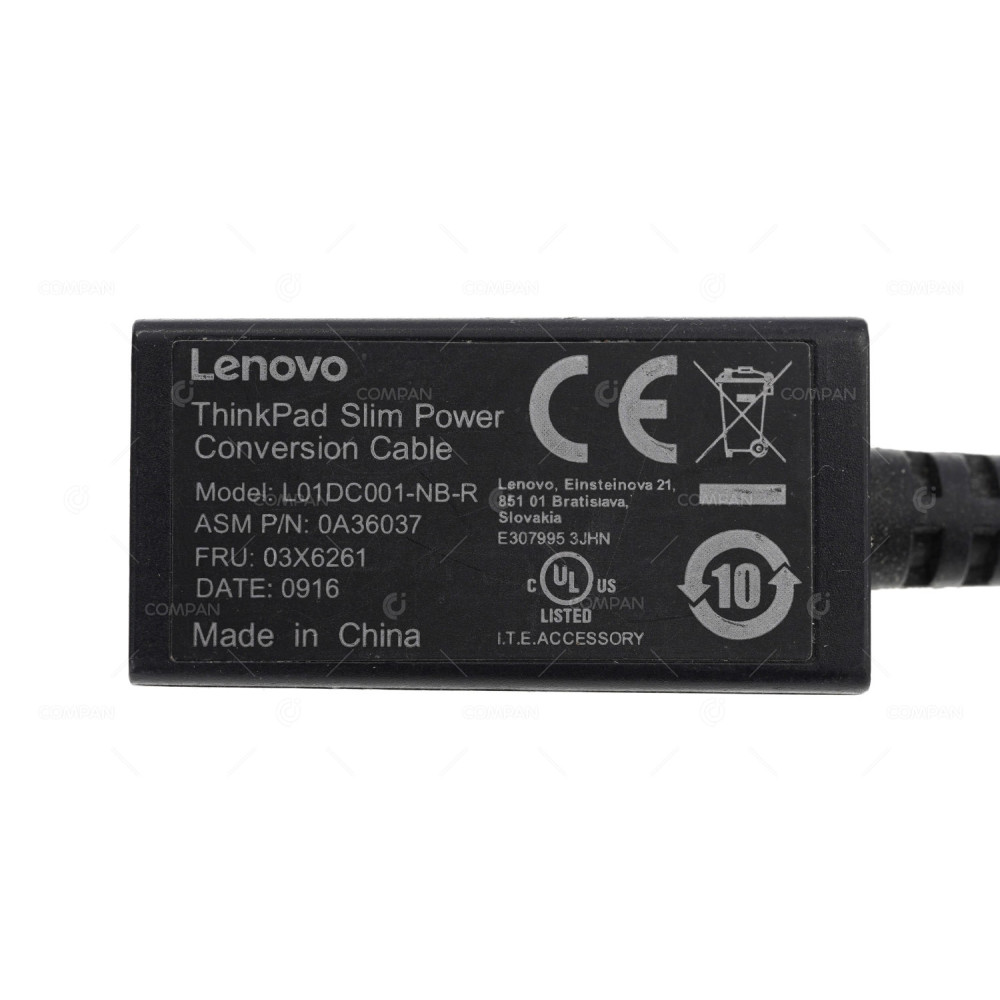 03X6261  LENOVO 03X6261 THINKPAD SLIM POWER CONVERSION CABLE ADAPTER
