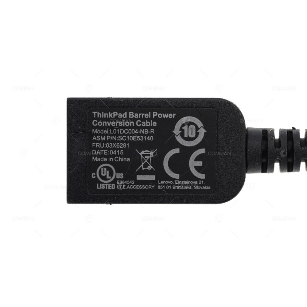 03X6281  LENOVO 03X6281 THINKPAD SLIM TIP TO BARREL POWER CONVERSION CABLE