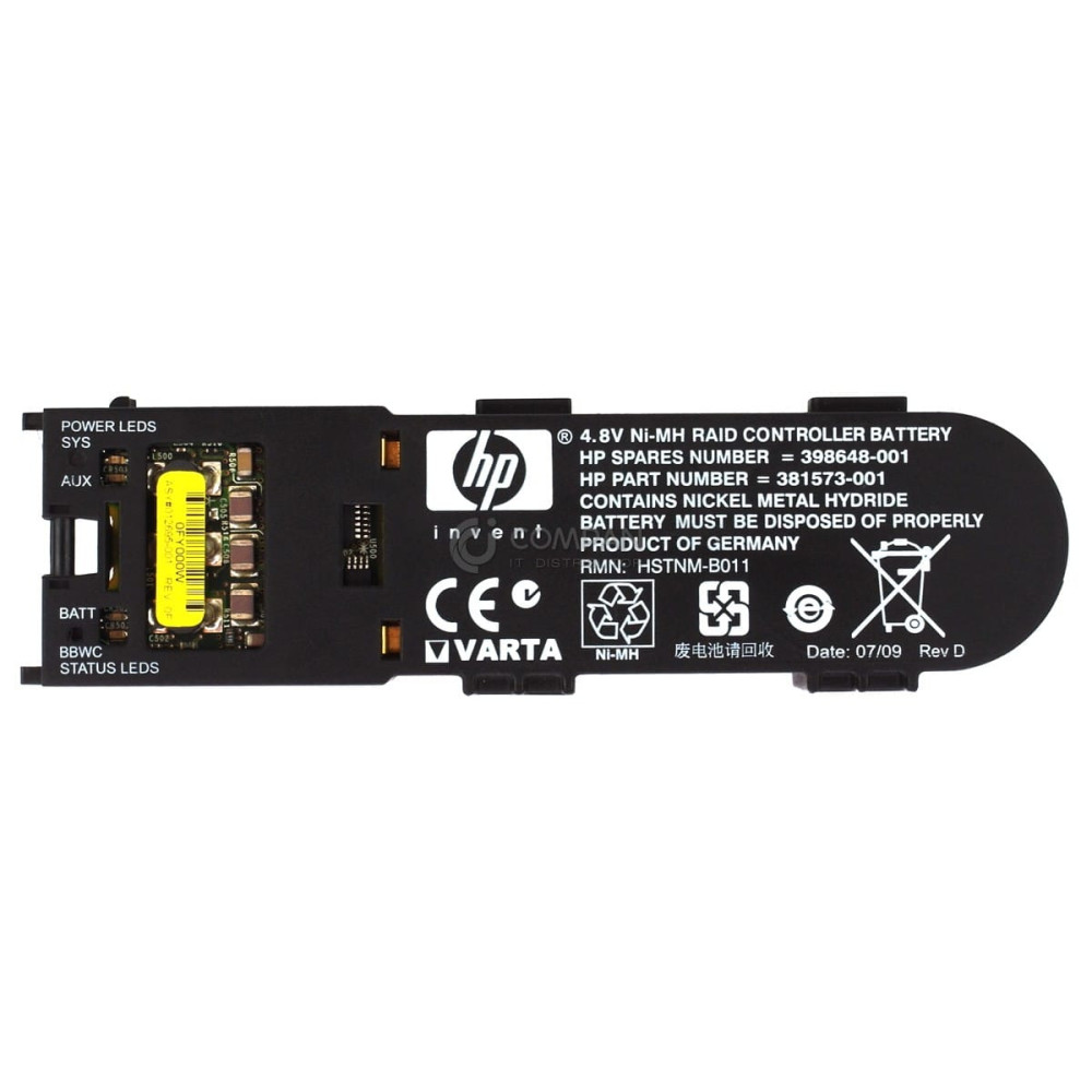 398648-001 HP BATTERY 650MAH 4.8V NI-MH FOR HP SMARTARRAY P400