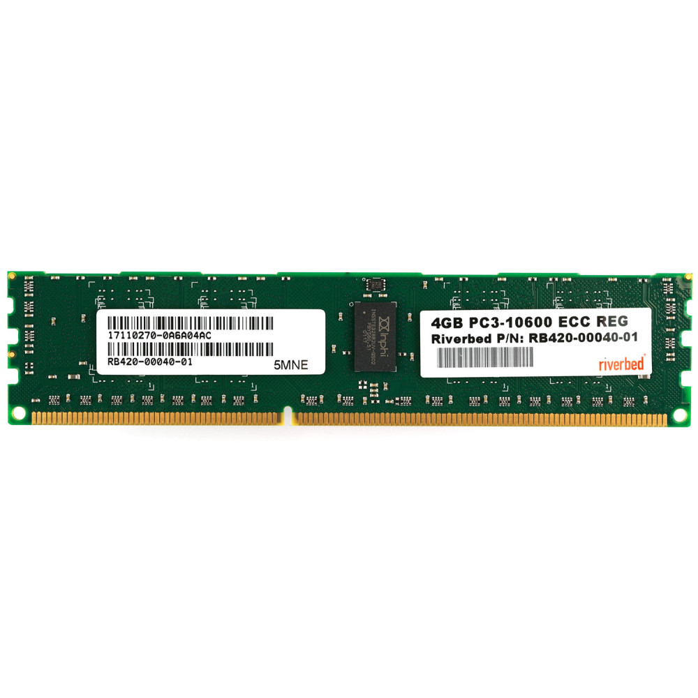 RB420-00040-01  RIVERBED DDR3 SDRAM 4GB 1RX8 PC3-10600 1333MHZ RDIMM CL9