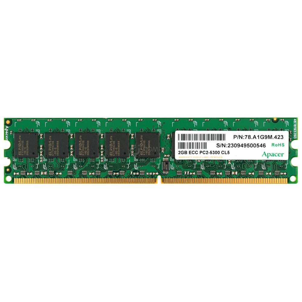 78.A1G9M.423 APACER DDR2 SDRAM 2GB PC2-5300 667MHZ UDIMM CL5
