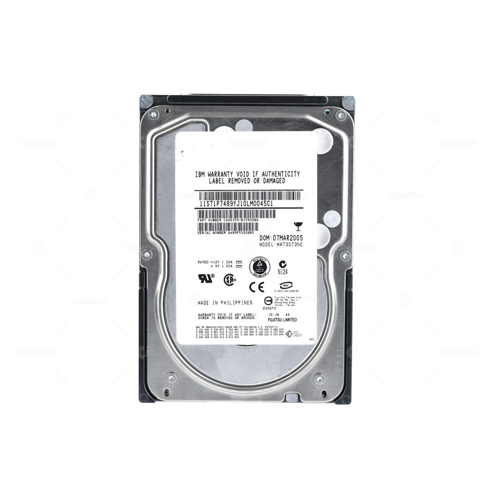 CA06350-B15900BA FUJITSU HDD 73GB 10K SCSI 3.5" LFF