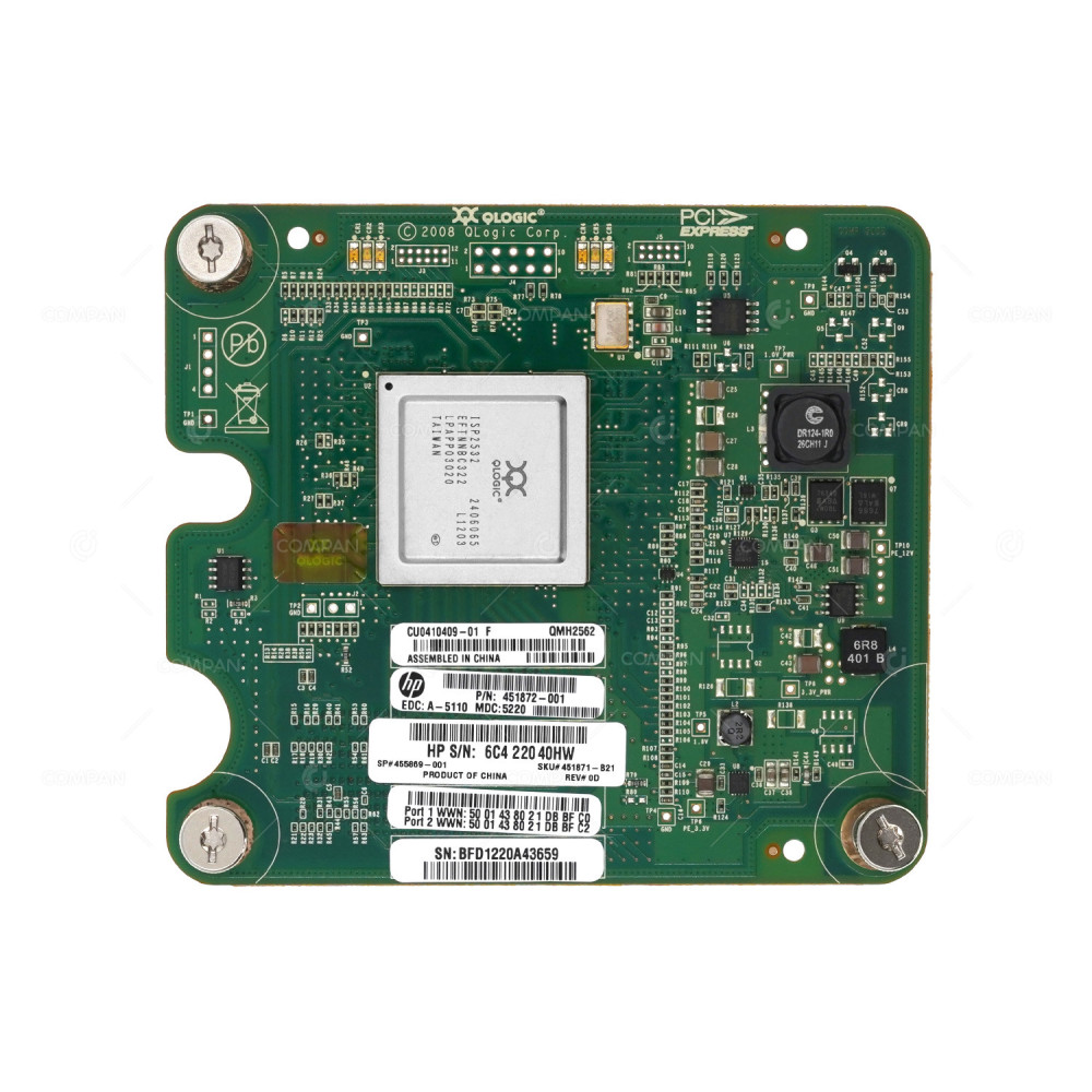 HP QLOGIC QMH2562 8GB FIBRE CHANNEL HBA 451871-B21