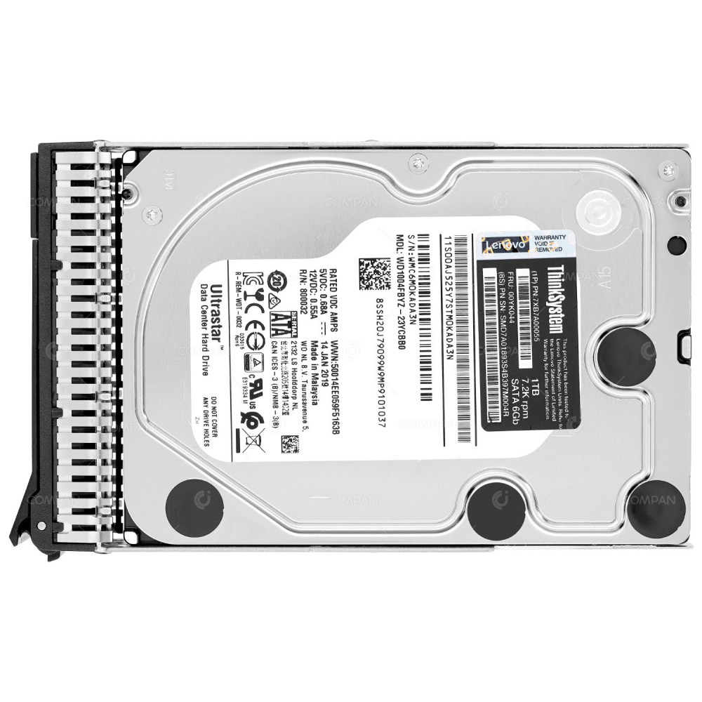 00YK044  LENOVO HDD 1TB 7.2K SATA 6G 3.5" LFF FOR LENOVO THINKSYSTEM