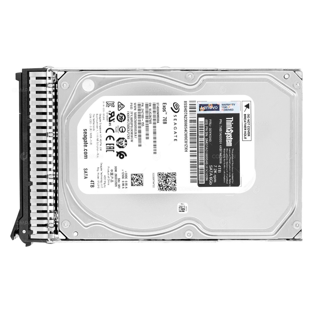 00YK040  LENOVO HDD 4TB 7.2K SATA 6G 3.5" LFF FOR LENOVO THINKAGILE HX5521
