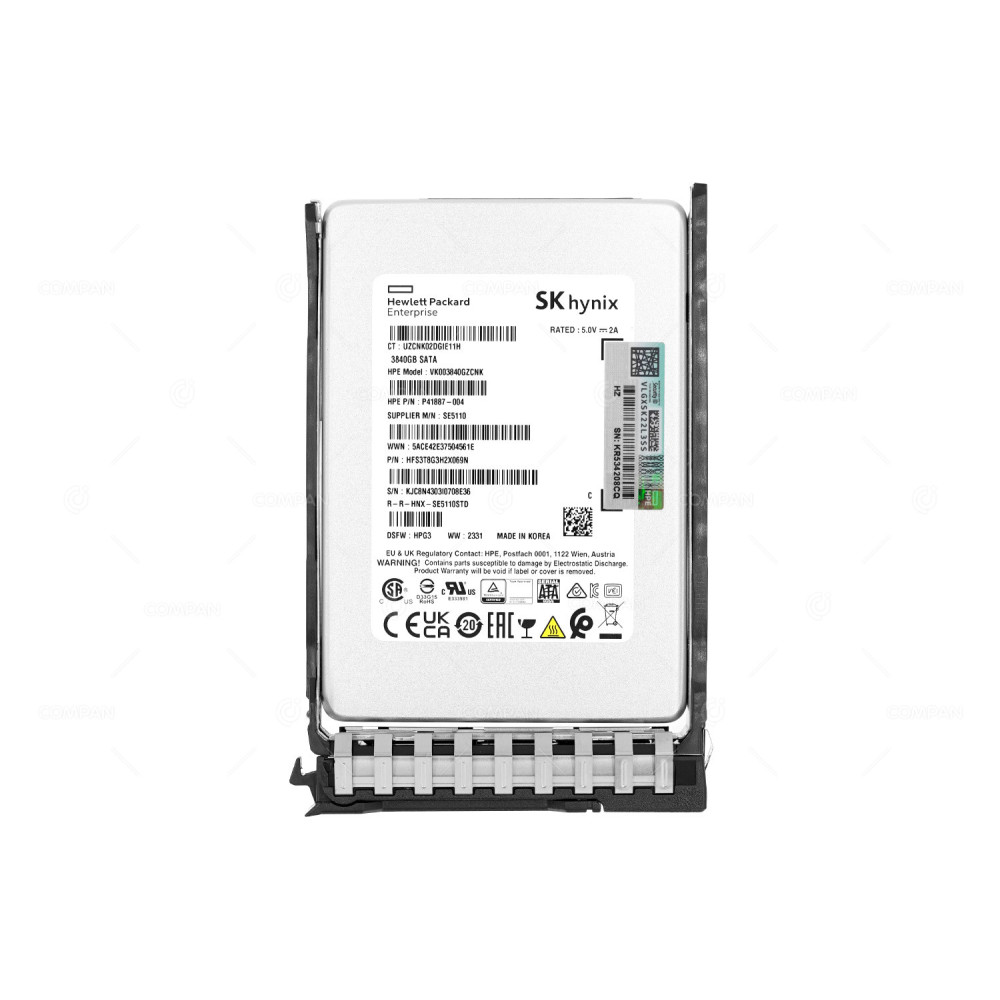 P41525-001  HP SSD 3.84TB SATA 6G 2.5" SFF FOR HPE PROLIANT G8 G9 G10