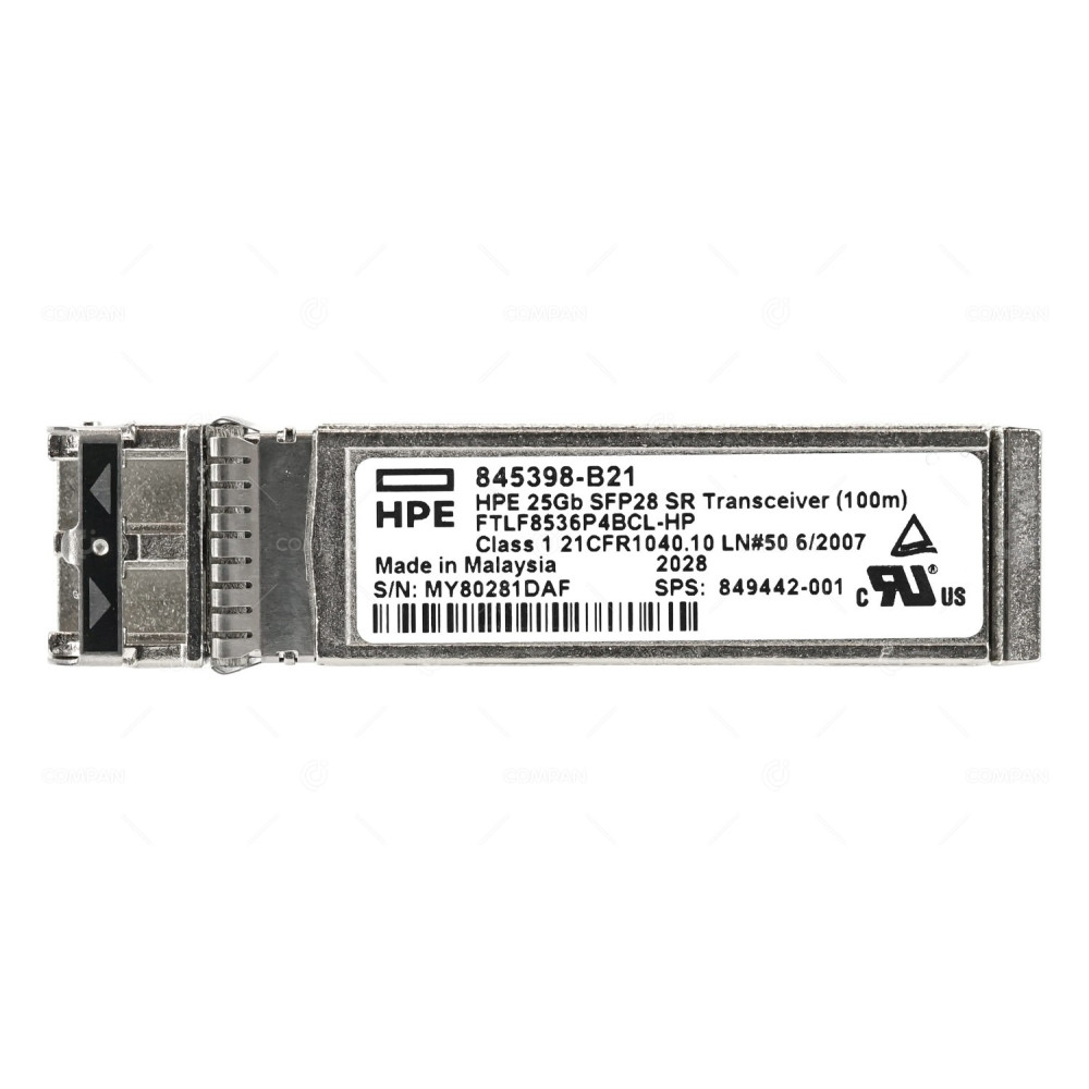 849442-001 HPE 25GB SFP28 SR 100M 850NM OPTICAL TRANSCEIVER