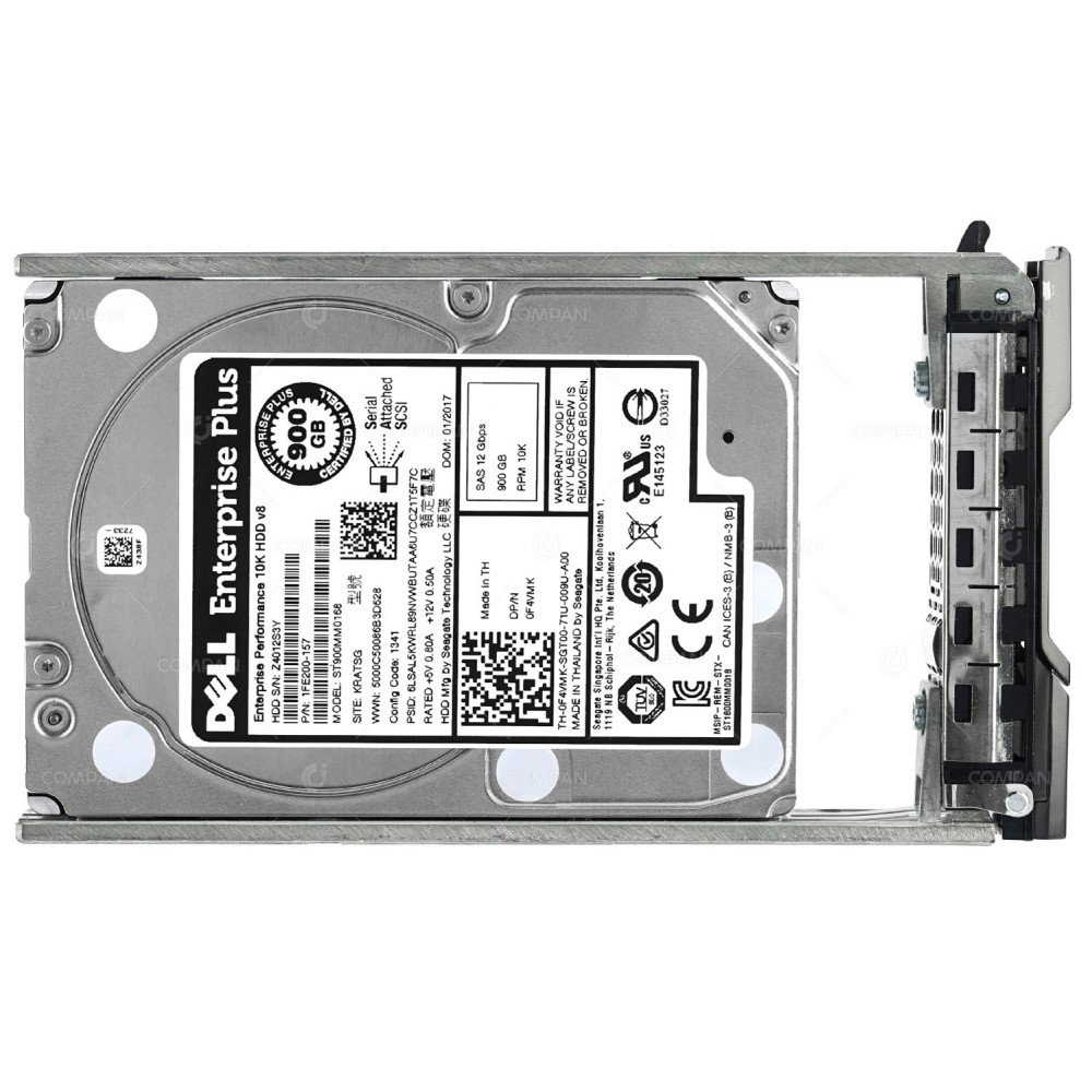 F4VMK CMP DELL HDD 900GB 10K SAS 12G 2.5" SFF FOR DELL POWERVAULT SCV2020