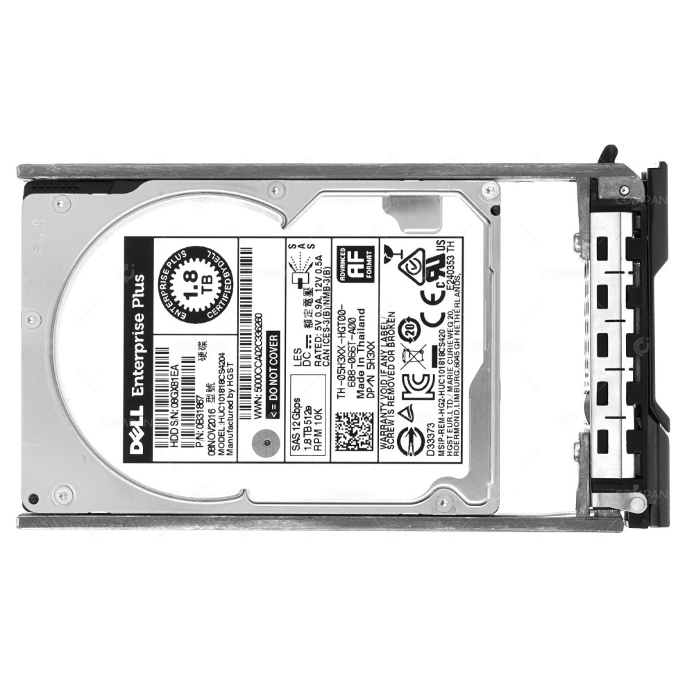 5H3XX CMP DELL HDD 1.8TB 10K SAS 12G 2.5" SFF FOR DELL STORAGE SCV 3020