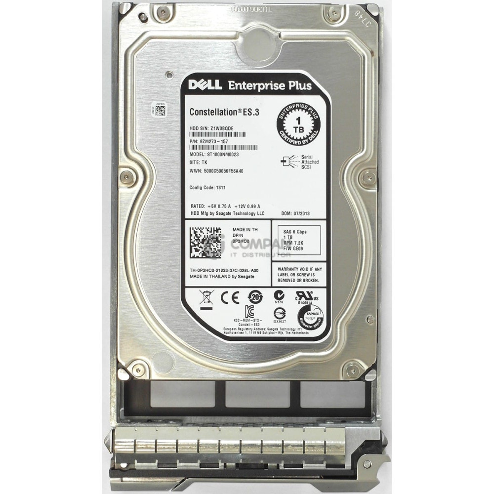 P3HC0 EQL DELL HDD 1TB 7.2K SAS 6G 3.5" LFF FOR DELL EQUALLOGIC