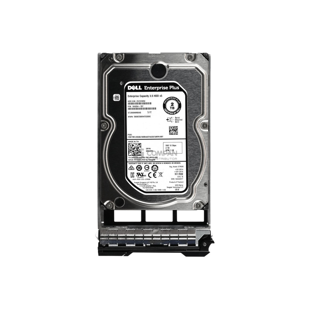 RN7R5 CMP  DELL CML HARD DRIVE 2TB 7.2K 12G 3.5 SAS LFF HOT-SWAP FOR COMPELLENT