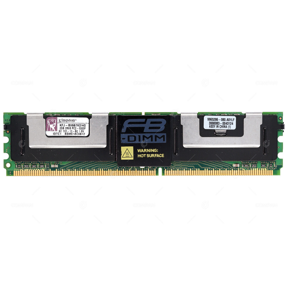 KFJ-BX667K2-4G KINGSTON DDR2 SDRAM 2GB 2RX8 PC2-5300 667MHZ FBDIMM CL5