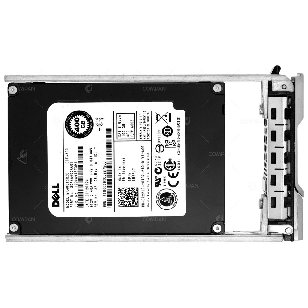 R2PJ7 EQL DELL 400GB 2,5" SAS 6G SSD HOT-SWAP FOR P SERIES 0R2PJ7, MK4001GRZB
