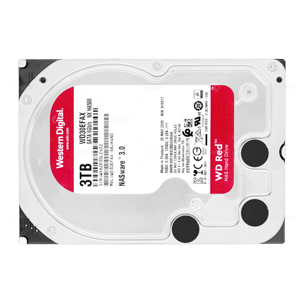 WD30EFAX  WESTERN DIGITAL RED NAS HDD 3TB 5.4K SATA 6G 3.5" LFF