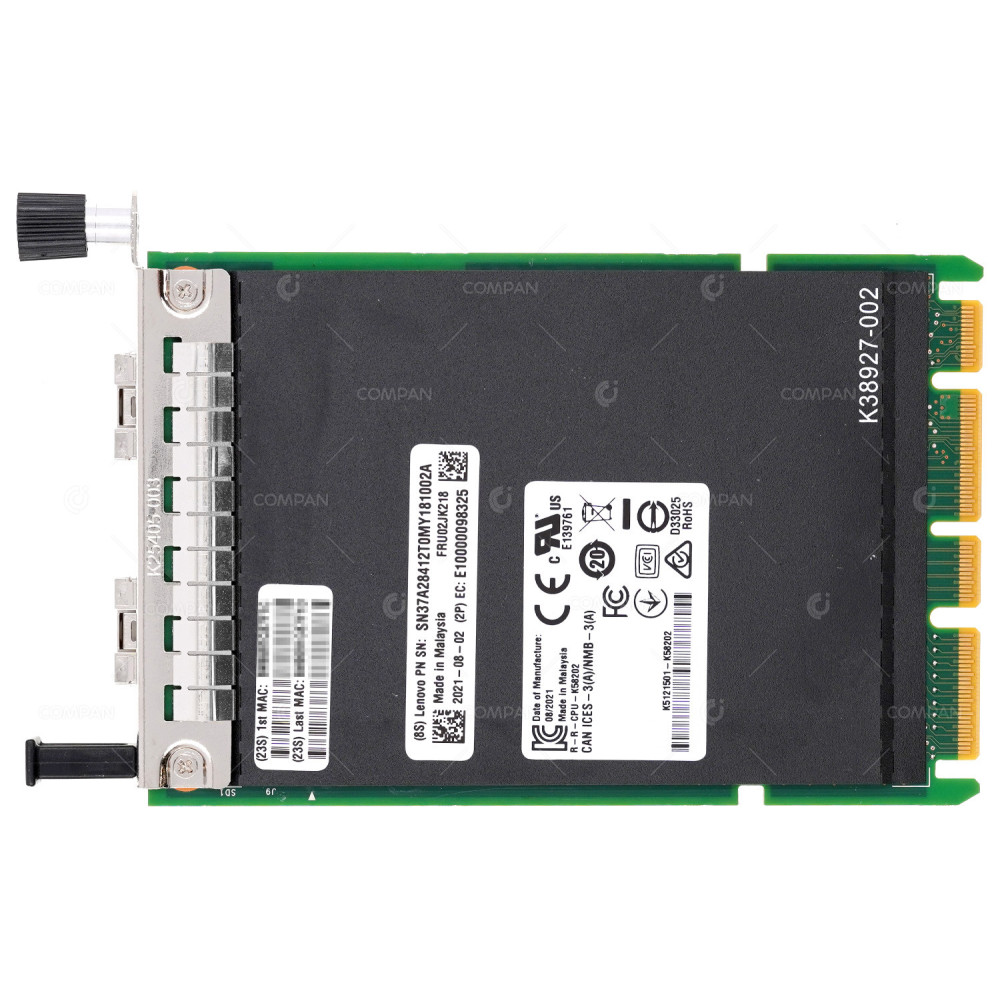 02JK218  LENOVO E810-DA2 DUAL PORT 10/25G SFP28 OCP ADAPTER FOR THINKSYSTEM