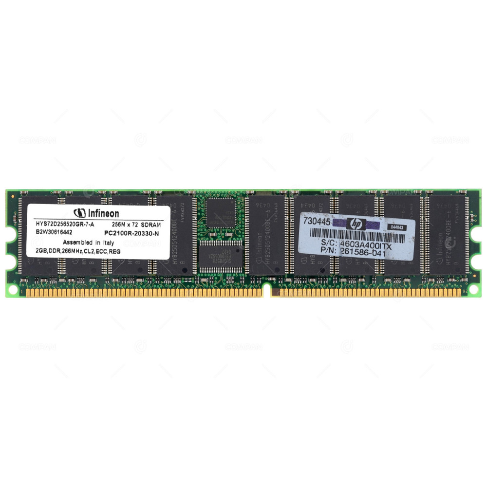 261586-041 HP DDR SDRAM 2GB PC-2100 266MHZ RDIMM CL2