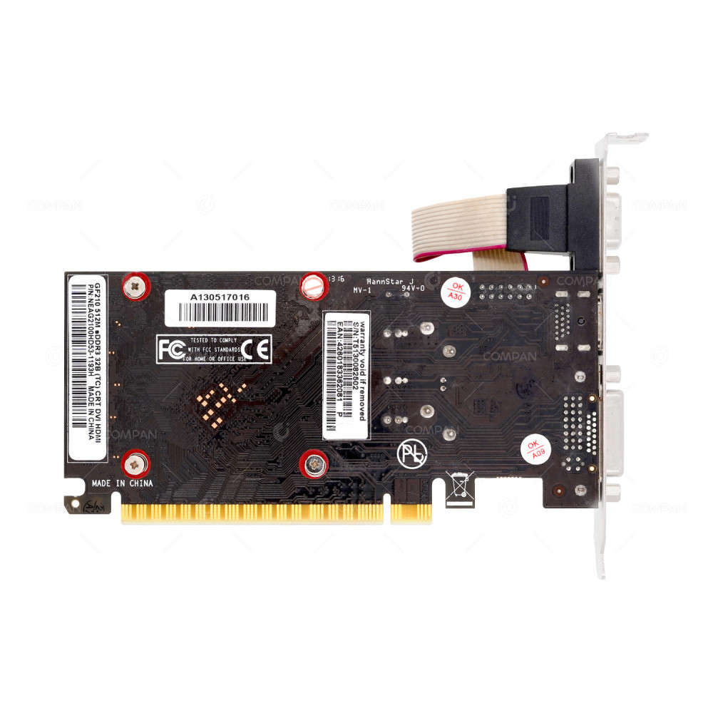 NEAG2100HD53-1193H  NVIDIA GEFORCE GF210 512MB DDR3 32B PCIE X16 DVI HDMI VGA GRAPHICS CARD