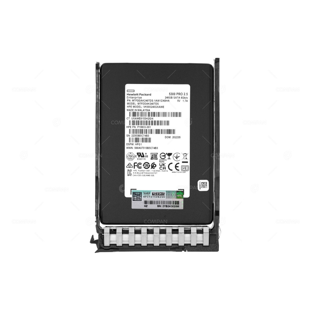 P41521-001  HP SSD 240GB SATA 6G 2.5" SFF FOR HPE PROLIANT G8 G9 G10