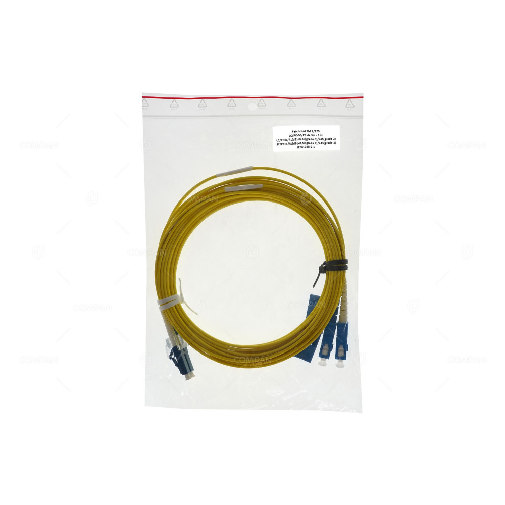 IEC61755-2-1 5M  PATCH CORD LC/PC-SC/PC SM 9/125 5M