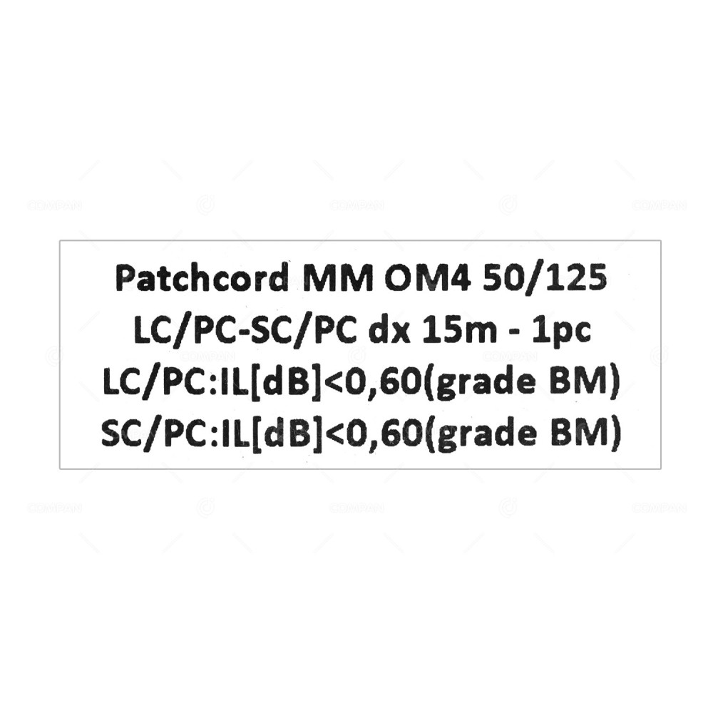 LC-PC-SC-PC 15M  FIBER OPTIC PATCH CORD MM OM4 LC/PC-SC/PC 15M