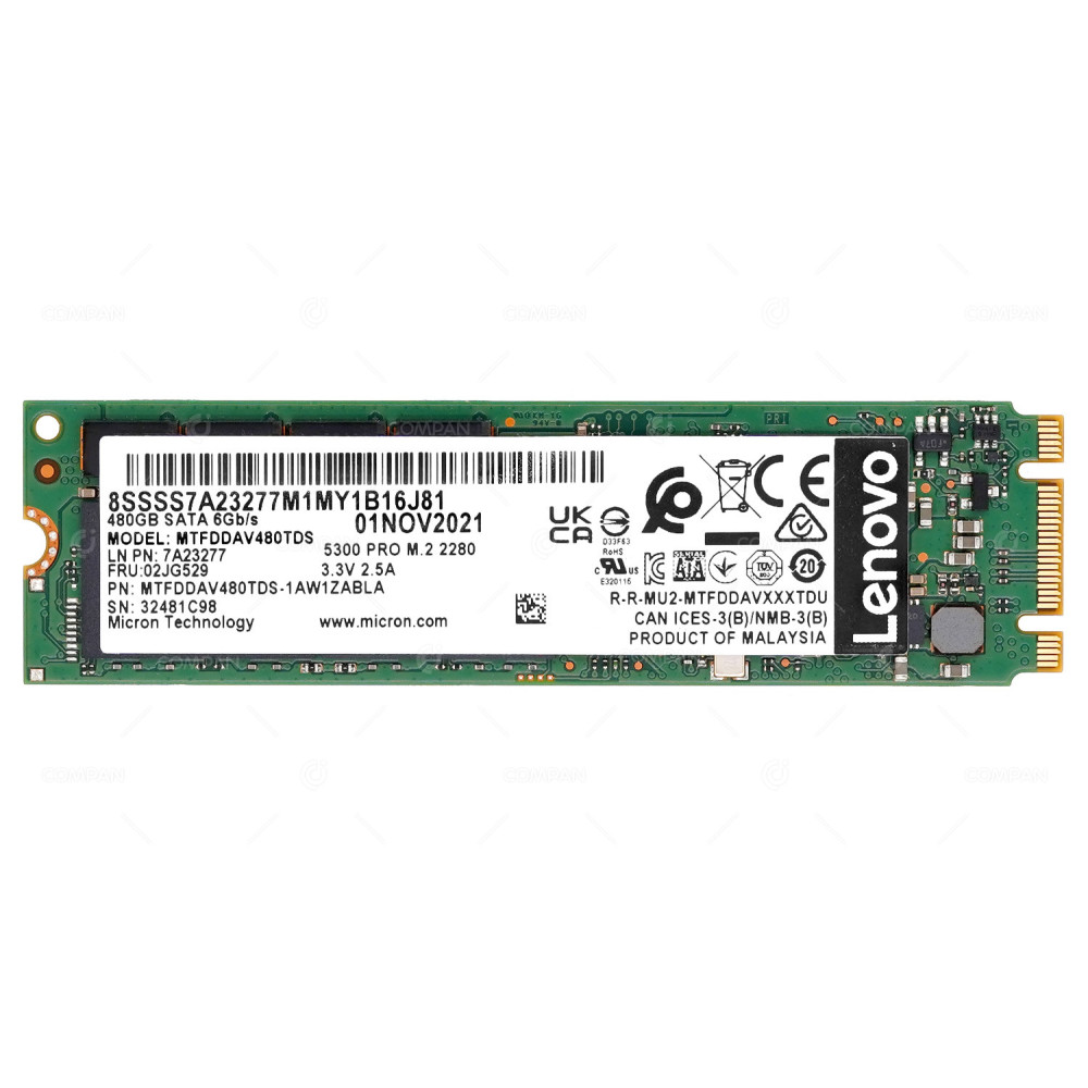 02JG529  LENOVO SSD 480GB SATA 6G M.2 2280