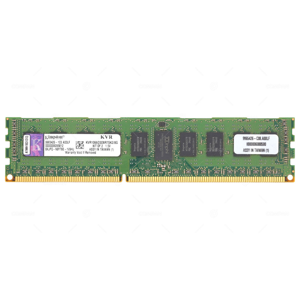 KVR1066D3D8R7SK2-8G  KINGSTON DDR3 SDRAM 4GB 2RX8 PC3-8500 1066MHZ RDIMM CL7