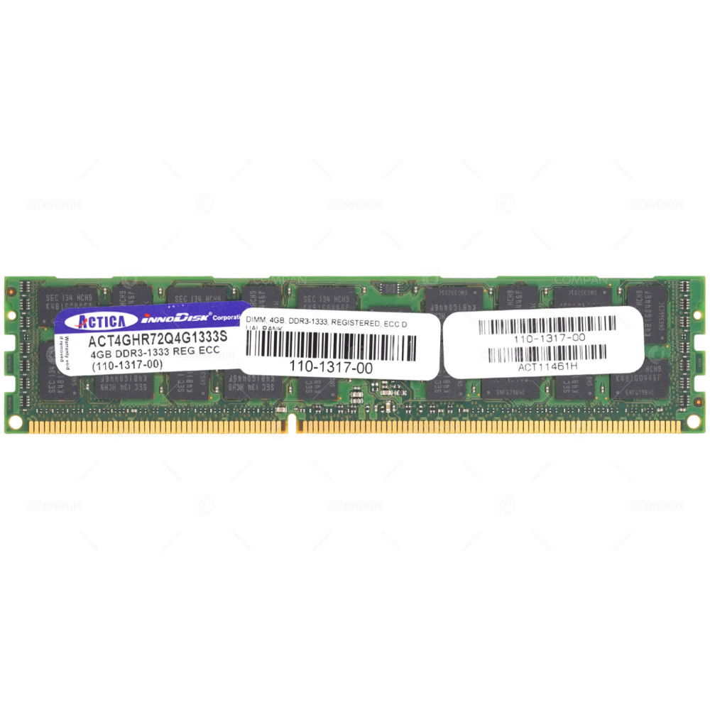110-1317-00  EMC DDR3 SDRAM 4GB PC3-10600 1333MHZ RDIMM CL9