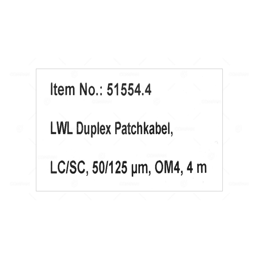 51554.4  LC-SC  FIBER OPTIC PATCH CORD MM OM4 50/125 LC/SC 4M