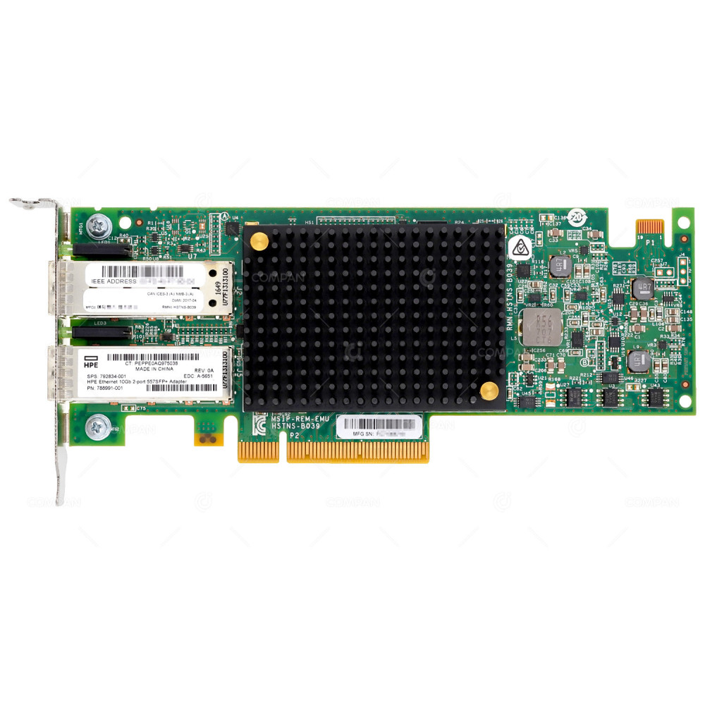 782834-001 LP  HP 557SFP+ DUAL PORT 10G SFP+ PCIE 3.0 X8 NETWORK ADAPTER LOW PROFILE FOR DL360 DL380 G9