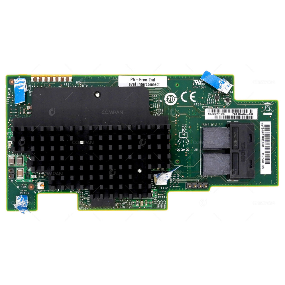 03-25620-02D  INTEL RMS3JC080 8-PORT 12G SATA SAS MEZZANINE RAID CONTROLLER
