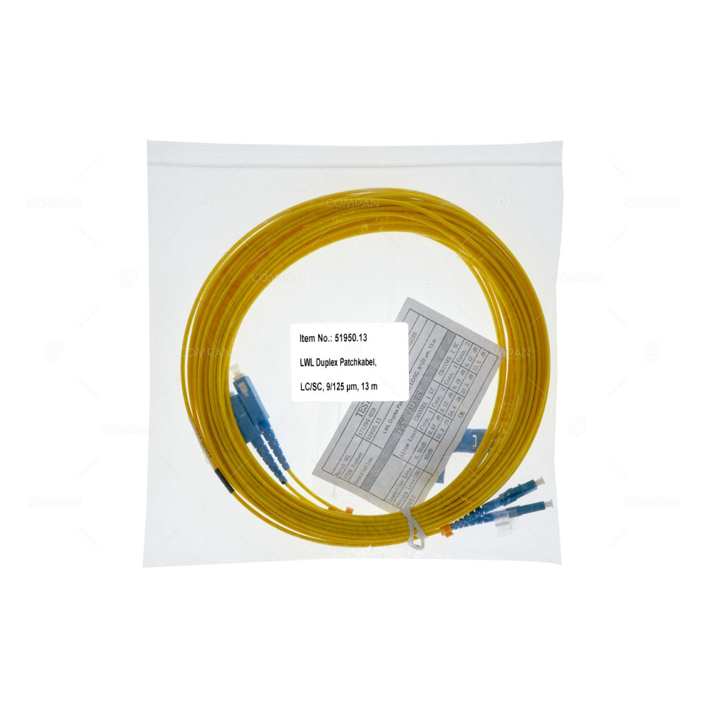 51950.13  FIBER OPTIC PATCH CORD LC/SC13M YELLOW