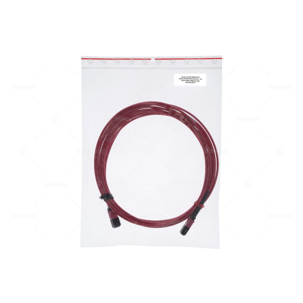 IEC61753-022-2 5M  FIBER OPTIC PATCH CORD MM OM4 50/125 MM12 MPO-MPO 5M