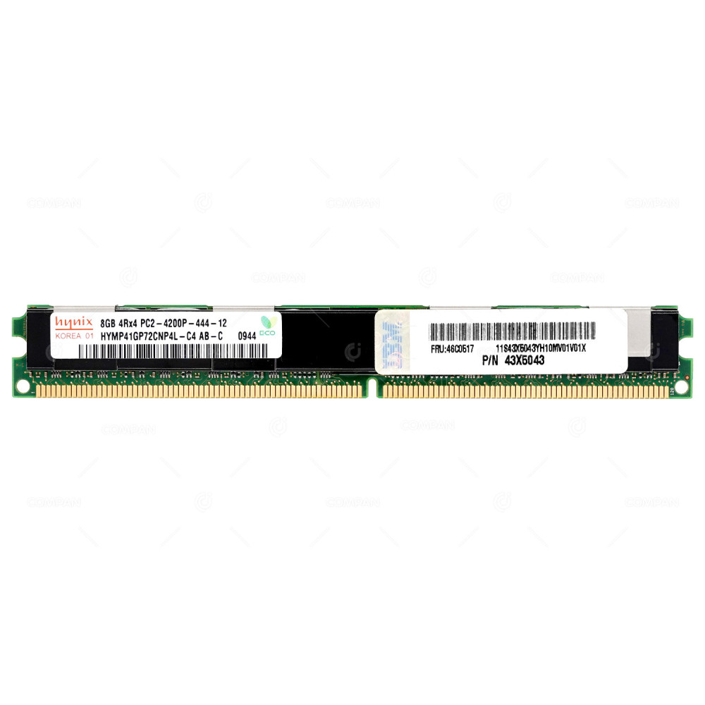 43X5043  IBM DDR2 SDRAM 8GB 4RX4 PC2-4200 533MHZ RDIMM CL4