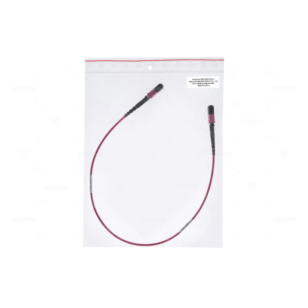 IEC61753-022-2  0.5M  FIBER OPTIC PATCH CORD  MM OM4 50/125 MM12 MPO-MPO 0,5M
