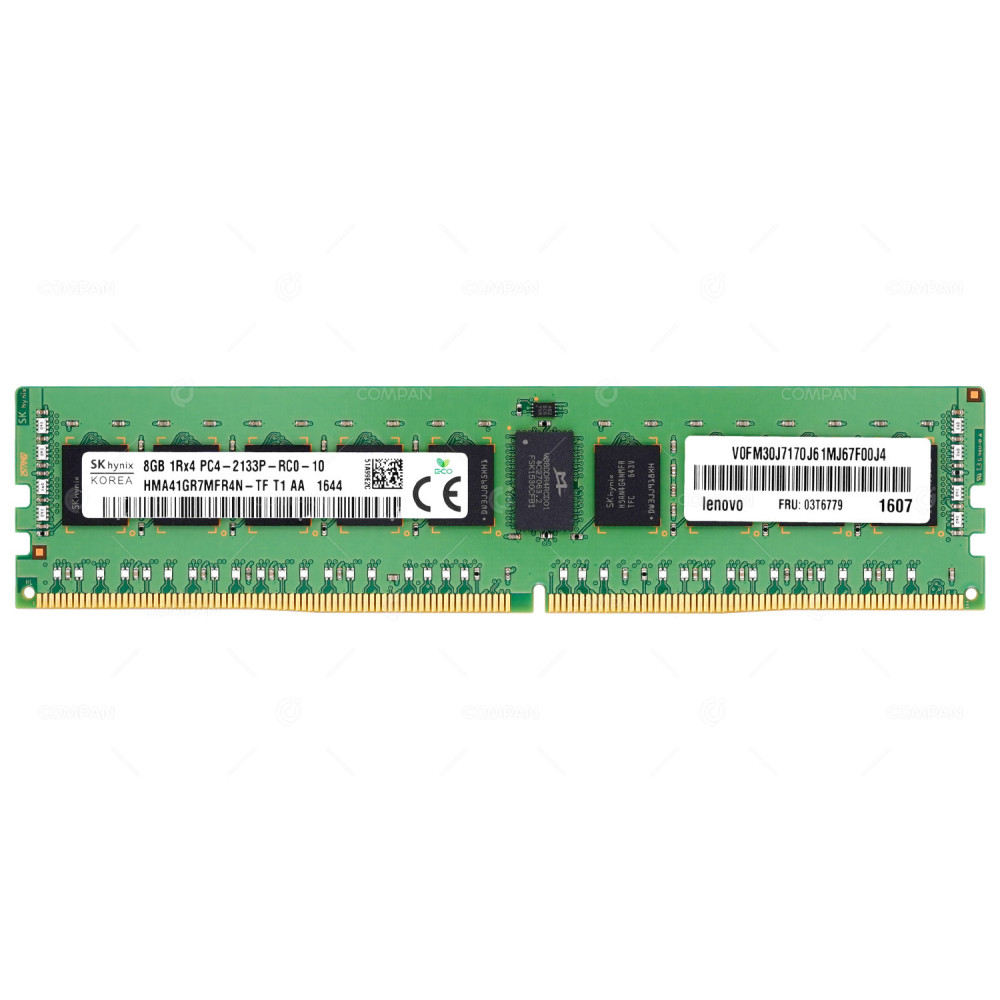 03T6779  LENOVO DDR4 SDRAM 8GB 1RX4 PC4-17000 2133MHZ RDIMM CL15