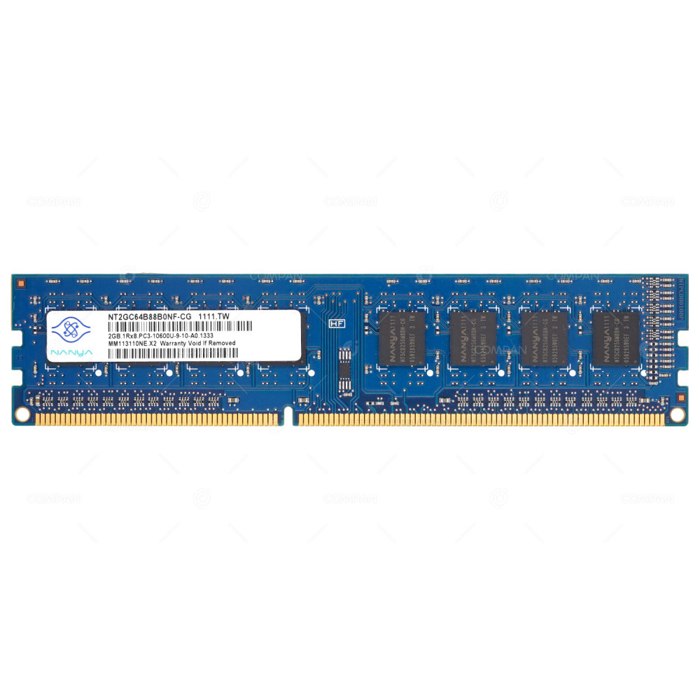 NT2GC64B88B0NF-CG  NANYA DDR3 SDRAM 2GB 1RX8 PC3-10600 1333MHZ UDIMM CL9