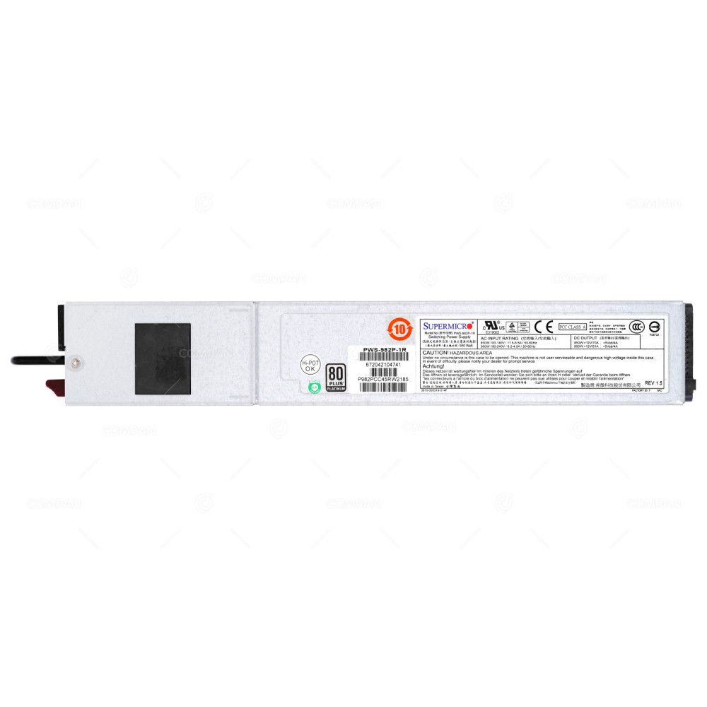 PWS-982P-1R  SUPERMICRO 980W 12V 81A SWITCHING POWER SUPPLY 80 PLUS PLATINUM FOR DDN SFA12000