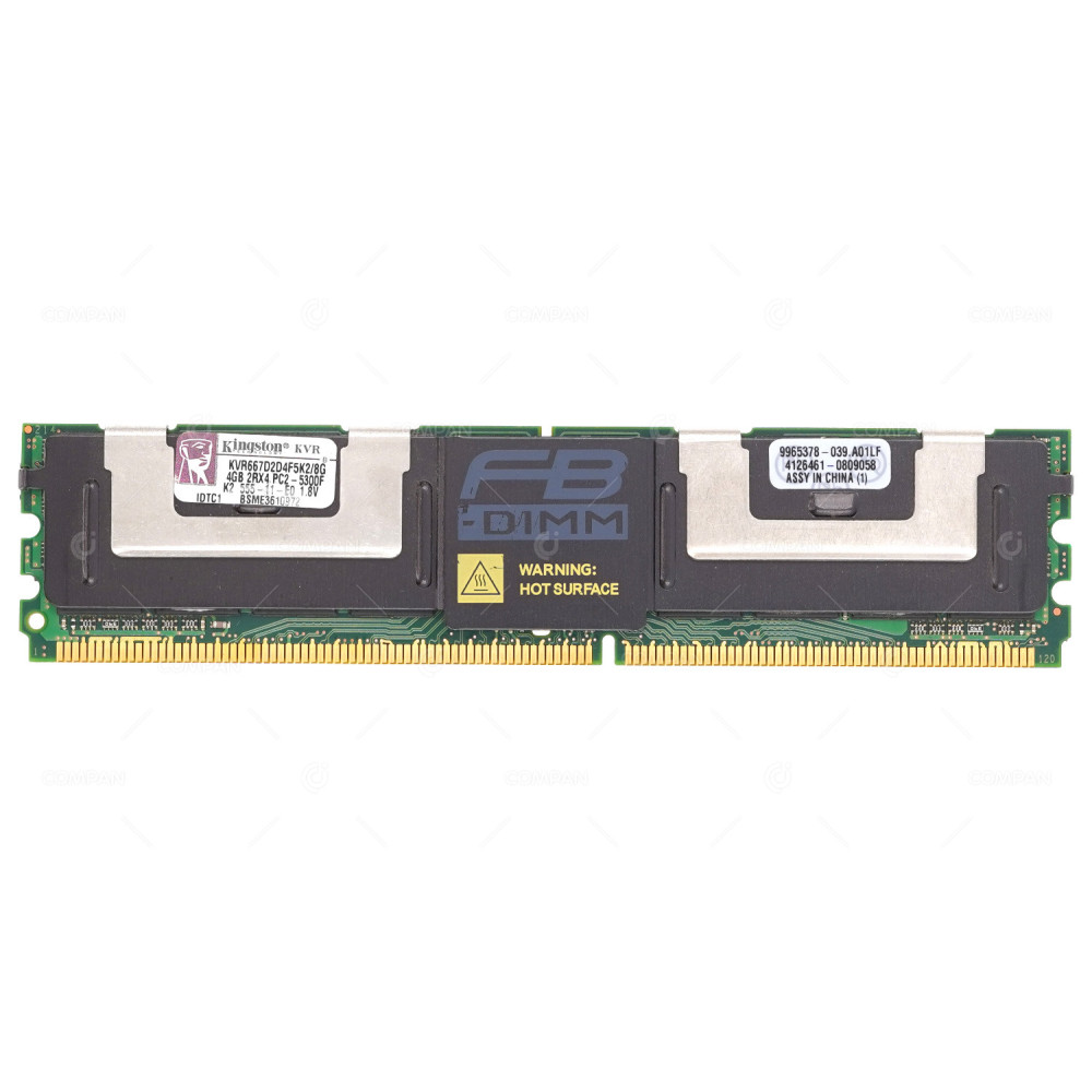 KVR667D2D4F5K2-8G  KINGSTON DDR2 SDRAM 4GB 2RX4 PC2-5300 667MHZ FBDIMM CL5