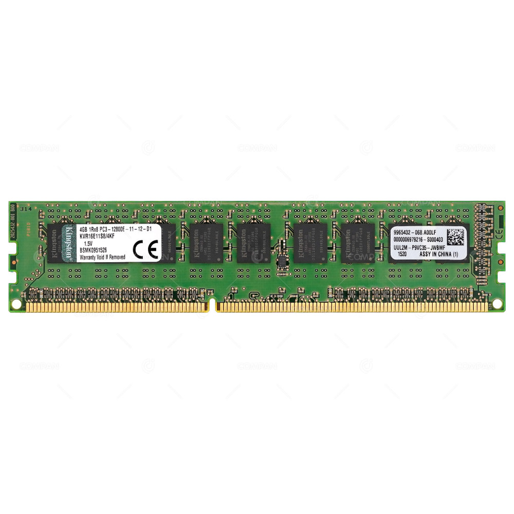 KVR16E11S8-4KF  KINGSTON DDR3 SDRAM 4GB 1RX8 PC3-12800 1600MHZ UDIMM CL11